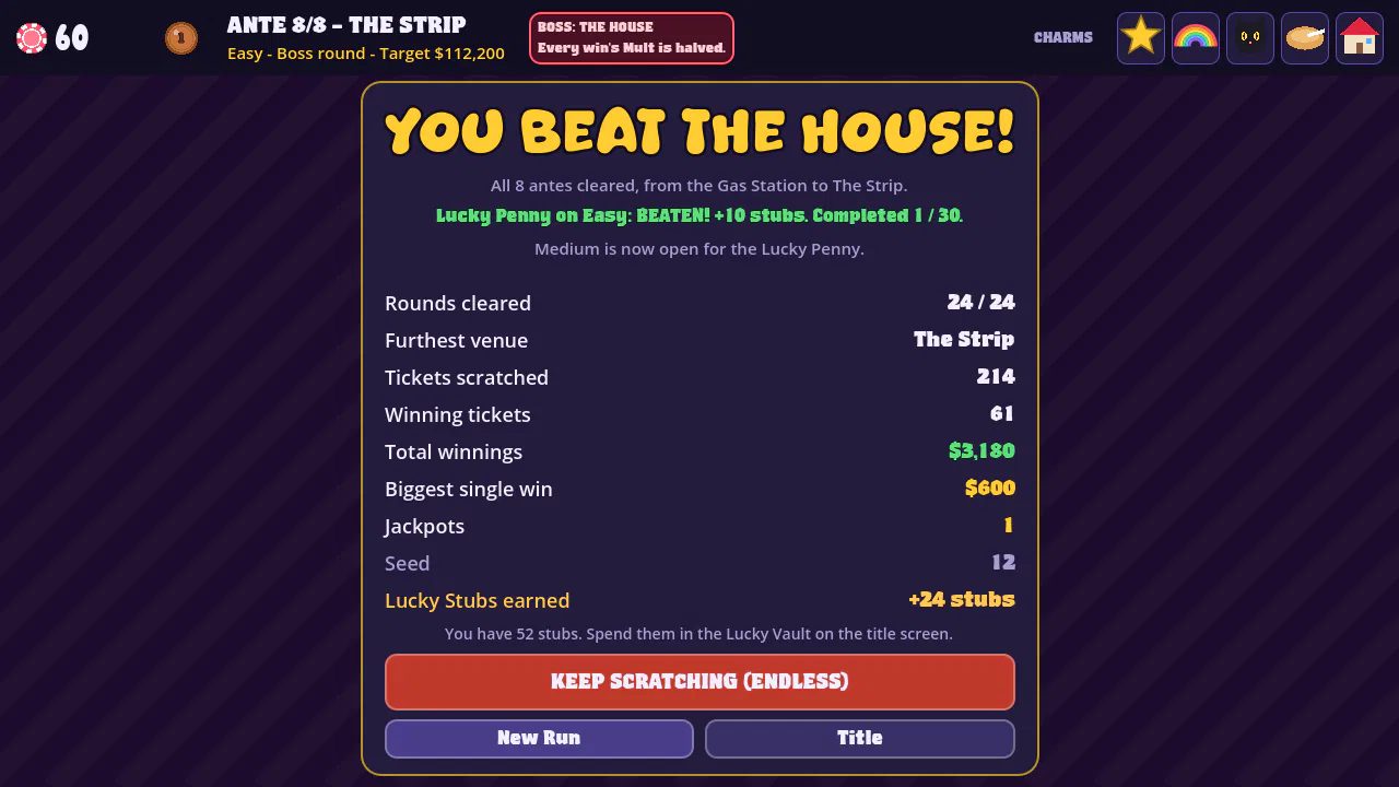 Victory screen