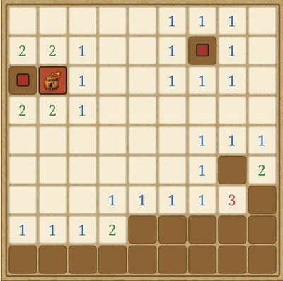 Mines puzzle board