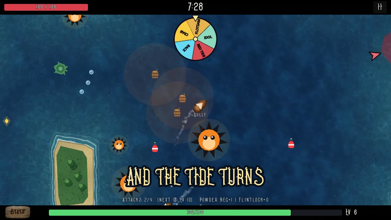 The event wheel spins mid-match